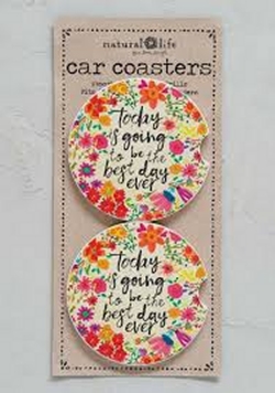 Car Coaster Set of 2 Good Day